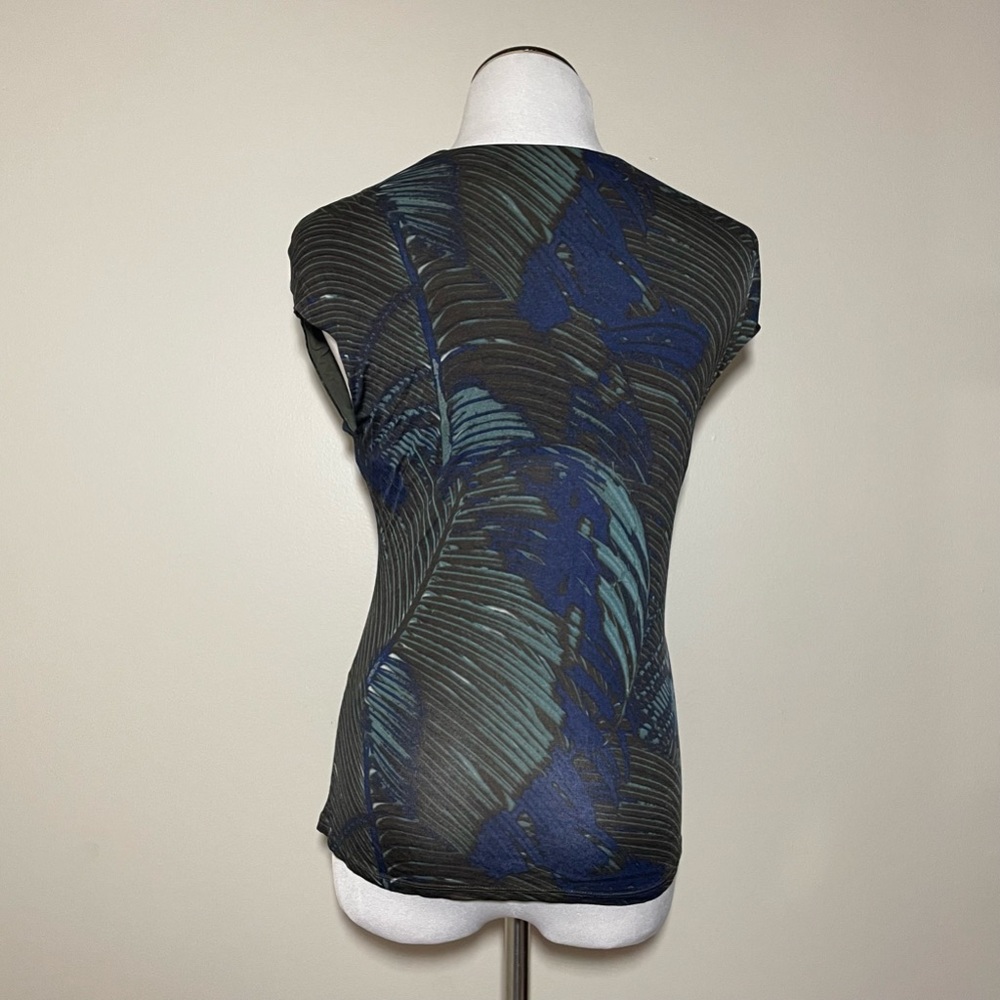 MaxMara Multicolor Printed Stretch Wrap Top - Picture 5 of 6